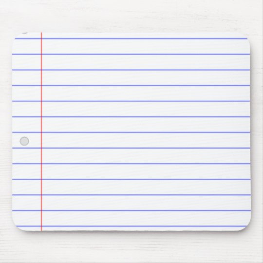 DIY CUSTOM NOTEBOOK PAPER BLOCK WITH THIN LINES MOUSE PAD