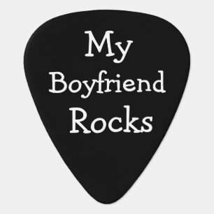 DIY Custom Personalized My boyfriend Rocks Guitar Pick