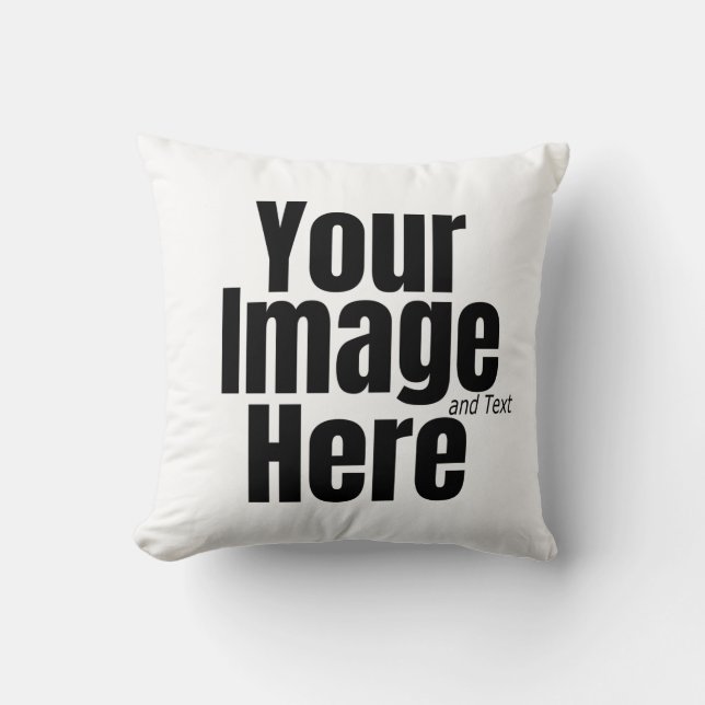 DIY Custom Photo and Text Throw Pillow (Front)