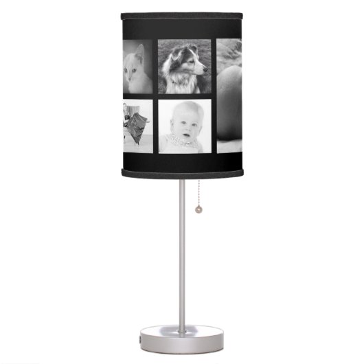 DIY Custom Photo Template with 9 Pictures Table Lamp (Left)