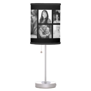 Diy Custom Photo Template With 9 Pictures Table Lamp by PartyHearty at Zazzle