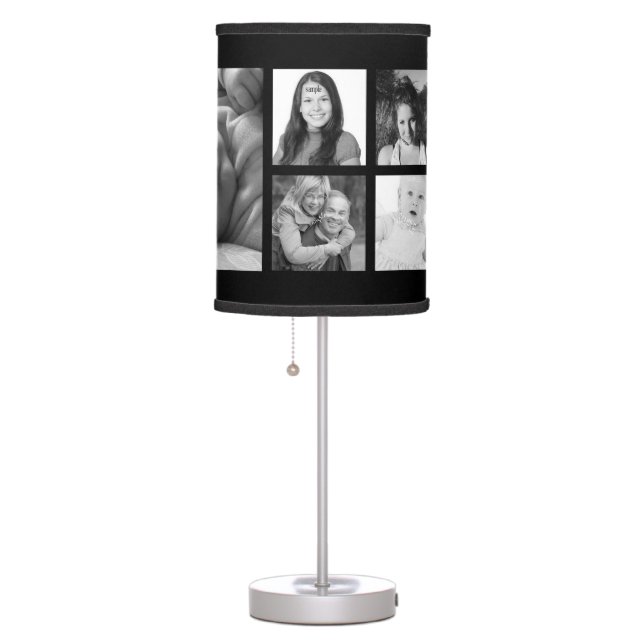 DIY Custom Photo Template with 9 Pictures Table Lamp (Right)