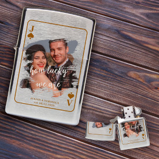 DIY Custom Photo | Vegas How Lucky We Are Couple Zippo Lighter