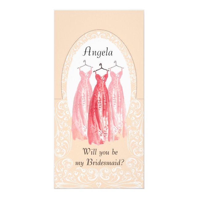 DIY custom pop-up Bridesmaid Card (Front)