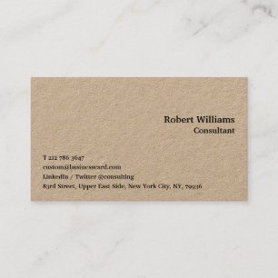 DIY Custom Professional Modern Elegant Luxe Kraft Business Card