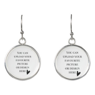 DIY, custom silver drop Earrings