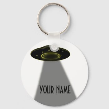 Diy Custom Ufo  Write Your Name Keychain by myMegaStore at Zazzle