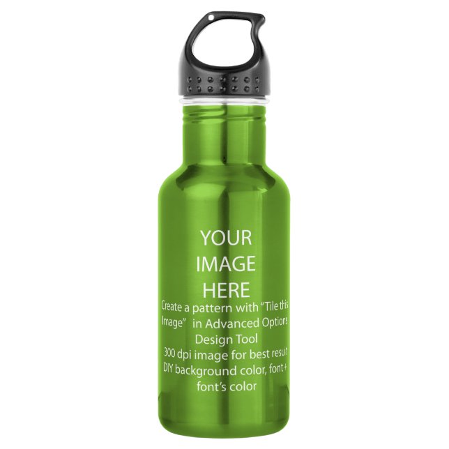DIY / Customize this Electric Green Water Bottle (Front)