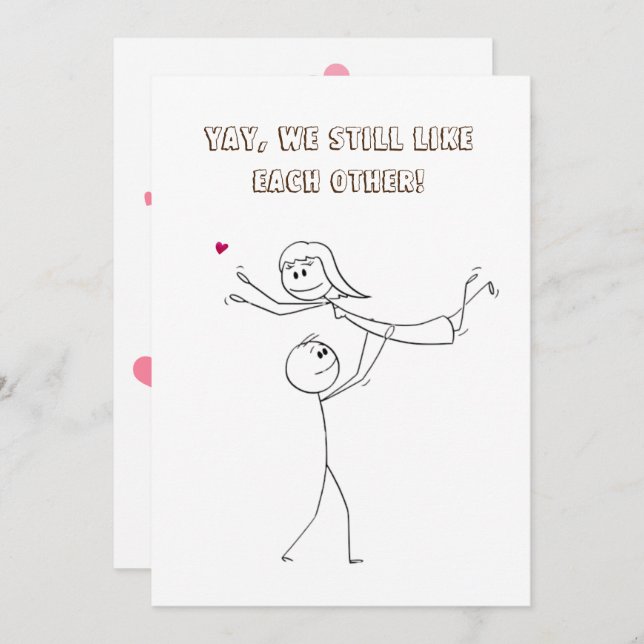 diy cute valentines day  holiday card (Front/Back)