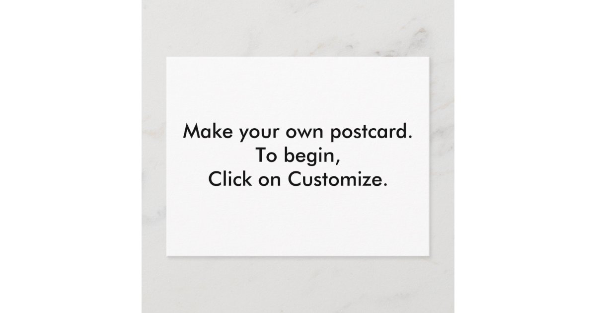 Diy design create your own postcards zazzle
