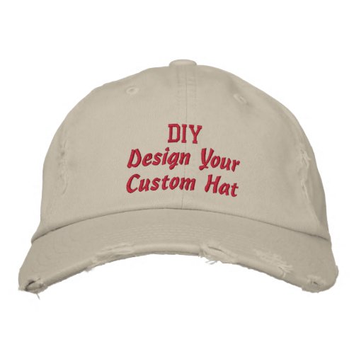 DIY Design Your Own Custom Accesssory V4 Embroidered Baseball Hat