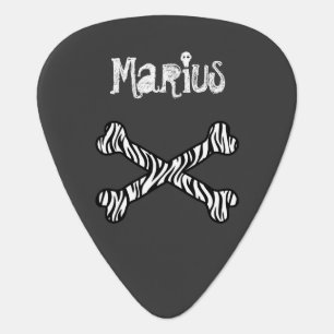 DIY Design Your Own Custom Name Crossbones V01 Guitar Pick