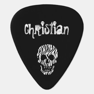 DIY Design Your Own Custom Name Skull Typeface A03 Guitar Pick