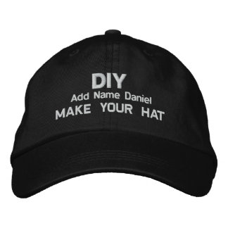 DIY Design Your Own Embroidered Black H015 Embroidered Baseball Hat