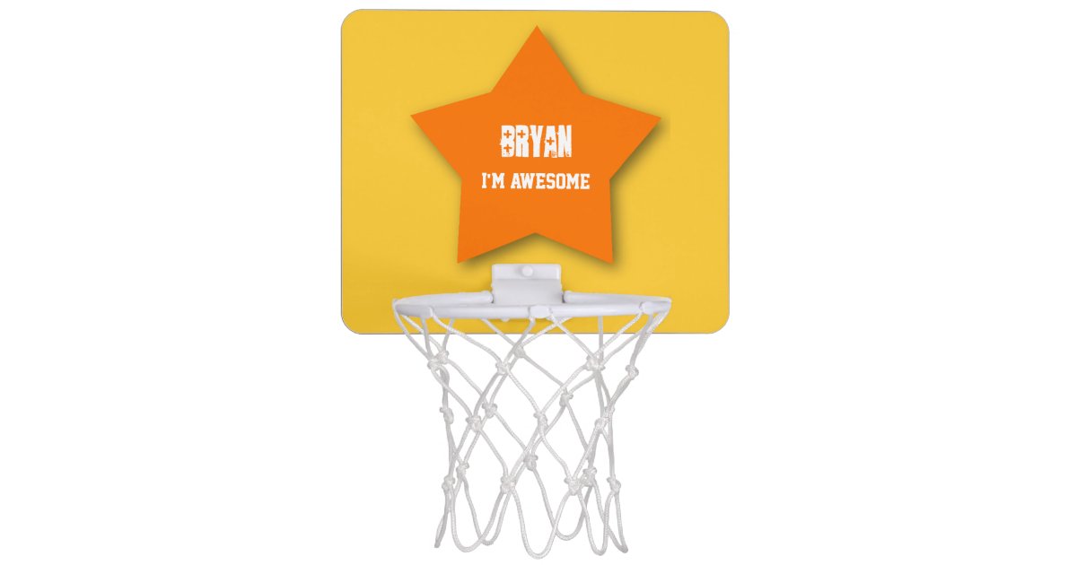 Diy Design Your Own Mini Basketball Hoop V09 Star Zazzle Com