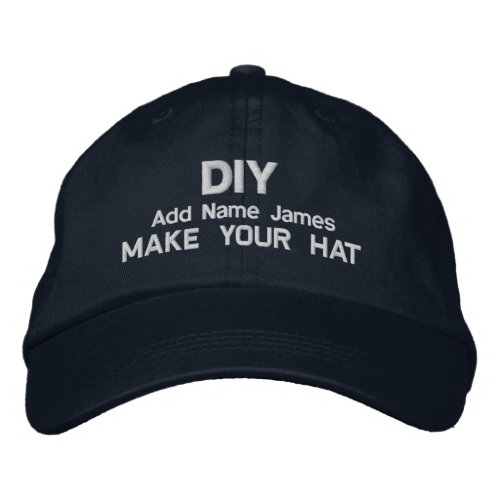 DIY Design Your Own Navy Custom Gift H023 Embroidered Baseball Cap