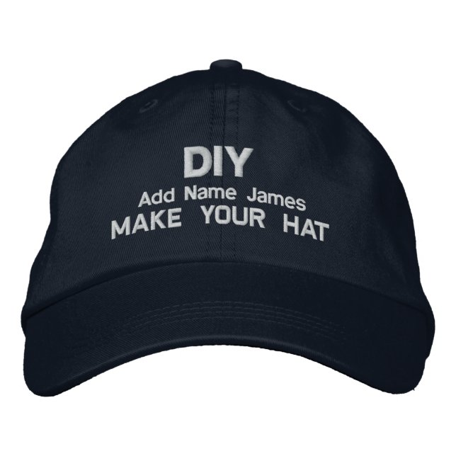 DIY Design Your Own Navy Custom Gift H023 Embroidered Baseball Cap (Front)