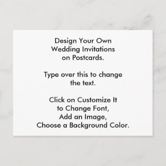 DIY Design Your Own Wedding Invites on Postcards