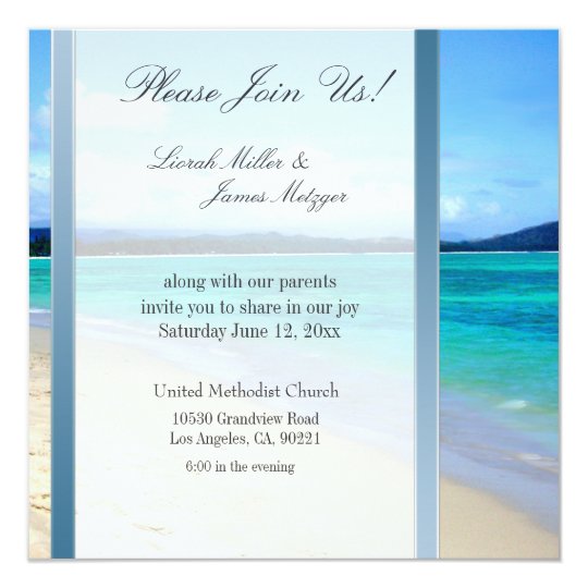 Diy Destination Beach Wedding Invitation Template Zazzle Com