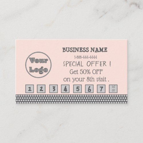 DIY discount offer loyalty card with business logo