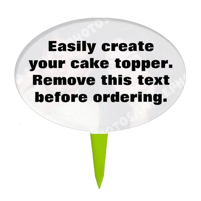 DIY Easily create your own oval cake topper (Front)