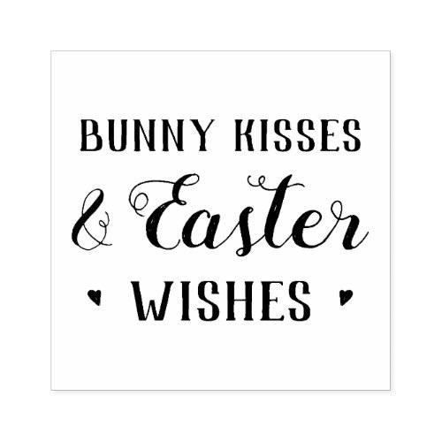 DIY Easter stamping Bunny Kisses  Easter Wishes Rubber Stamp