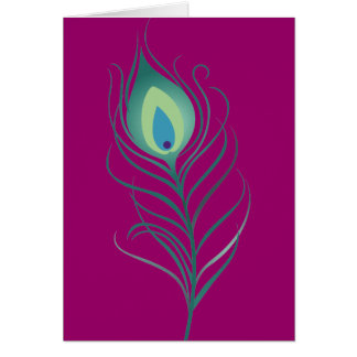 DIY Elegant Peacock Feather Cards