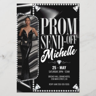 DIY Elegant Prom Send Off Photo Graduation Flyer