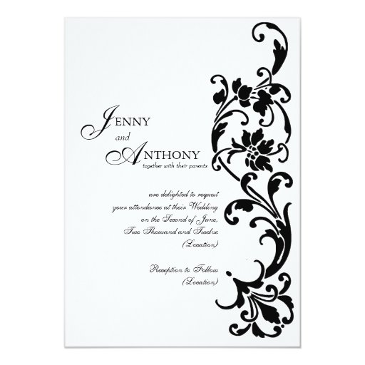 DIY Elegant Simplicity in Black and White Card | Zazzle