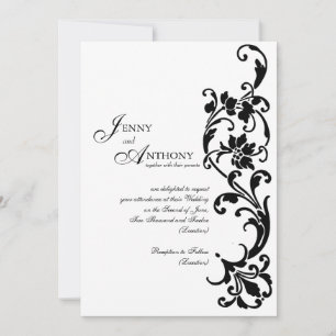 DIY Elegant Simplicity in Black and White Invitation
