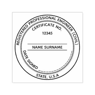 DIY Engineer Professional LLC seal CUSTOM Self-inking Stamp