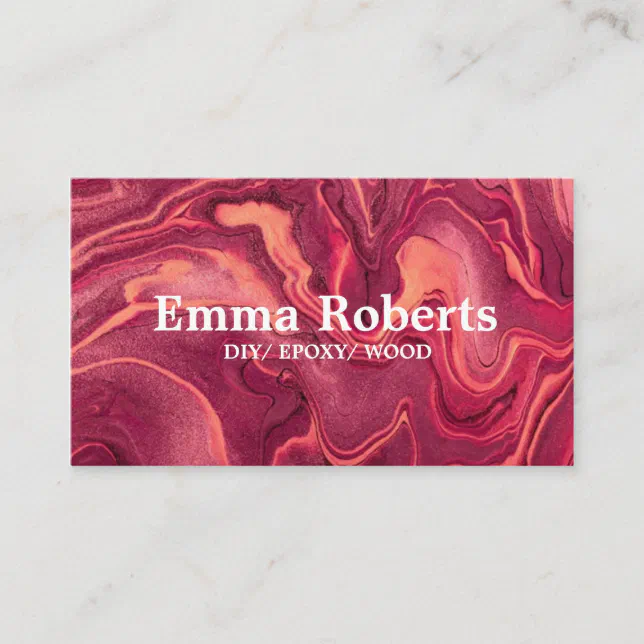 DIY EPOXY WOOD Business card | Zazzle