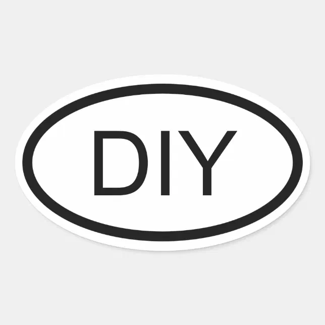 DIY Euro Style Oval Sticker | Zazzle