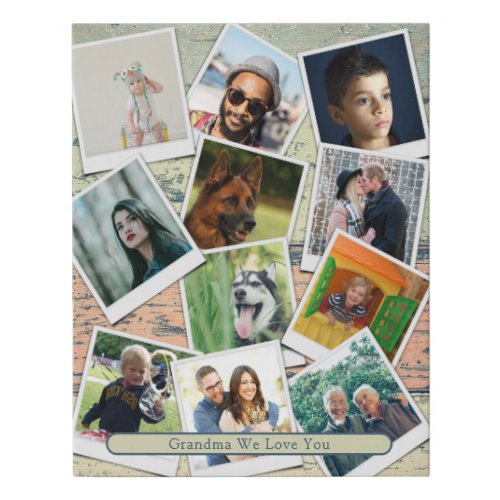 DIY Family Photo Collage Faux Canvas Print
