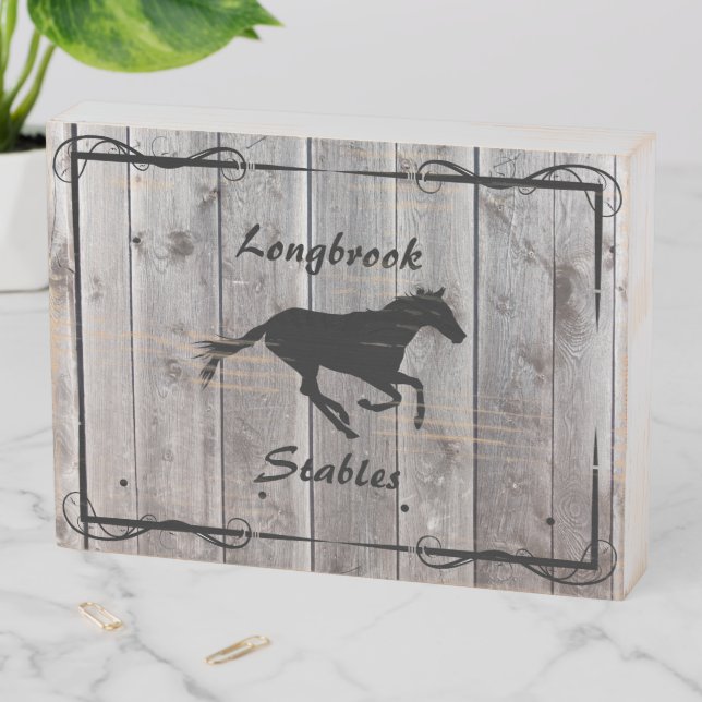 DIY Farm Ranch Stable Barnwood Design Key Rack Wooden Box Sign (In Situ Horizontal)