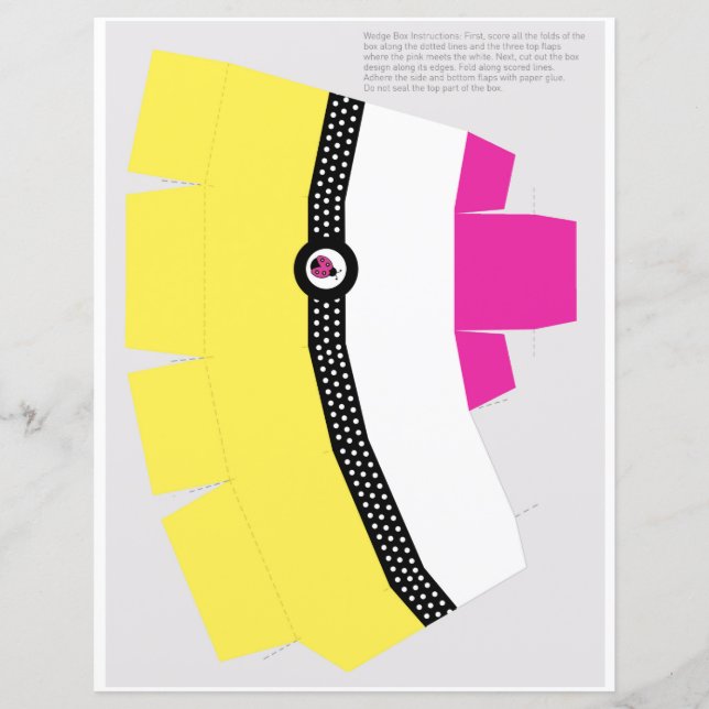 DIY Favor Box Printable to Cut Fold Assemble (Front)