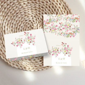DIY Folded spring floral arch place card