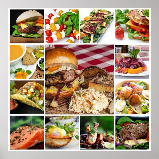 DIY FOOD | Restaurant diner hospitality collage Poster (Front)