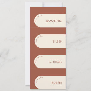DIY Geometric Arch Terracotta Wedding Place Cards