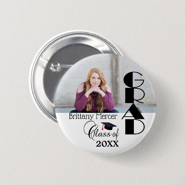 DIY Grad Photo Memories Button (Front & Back)