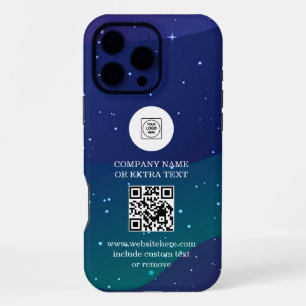DIY Gradient Business Logo QR Code iphone case