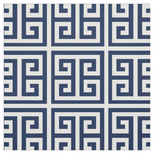 DIY Greek Key Pattern Custom Fabric