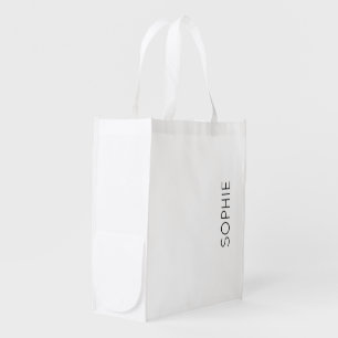 DIY Grocery Bag Custom Text, Name, Color