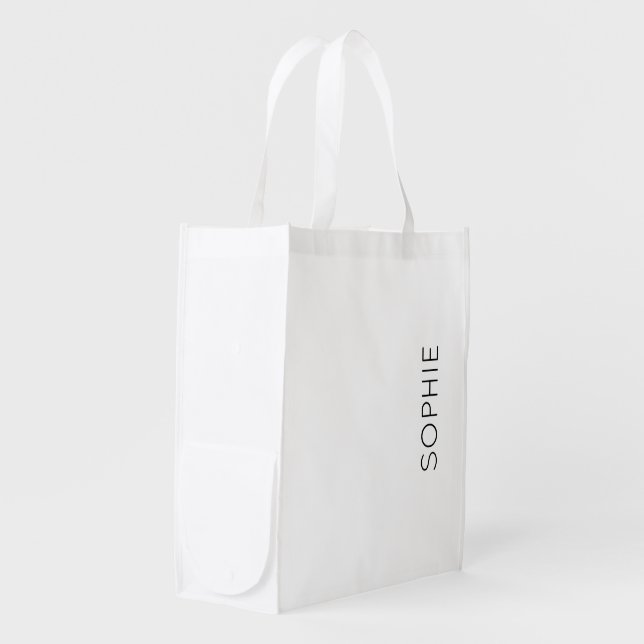 DIY Grocery Bag | Custom Text, Name, Color (Front Side)