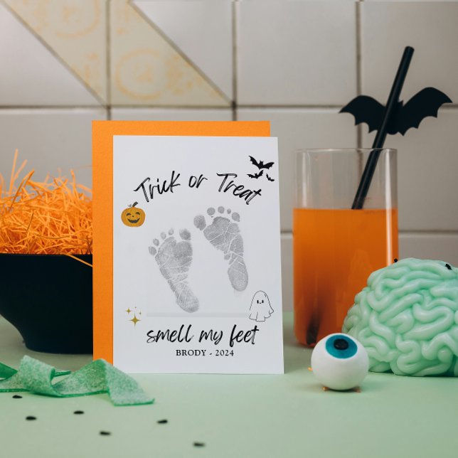 DIY Halloween Footprint Sign Baby’s First Newborn (Creator Uploaded)