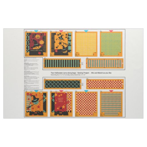 DIY Halloween Pumpkin Craft Tote Bag Panel | 1Yard Fabric