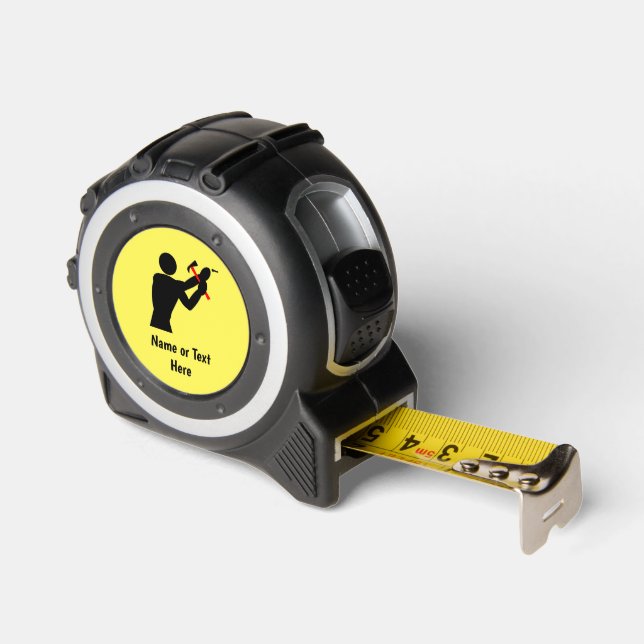 DIY handyman construction project guy & his name  Tape Measure (Angle)