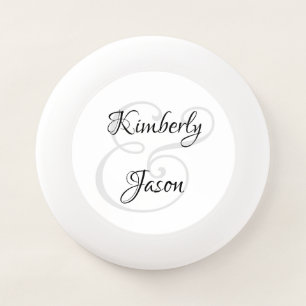 DIY His & Her Script Names, Black & Grey Wham-O Frisbee
