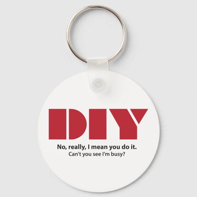 DIY I am busy Keychain (Front)