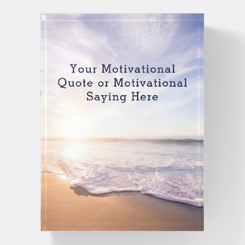 DIY Inspirational Quote Beach Photo Paperweight